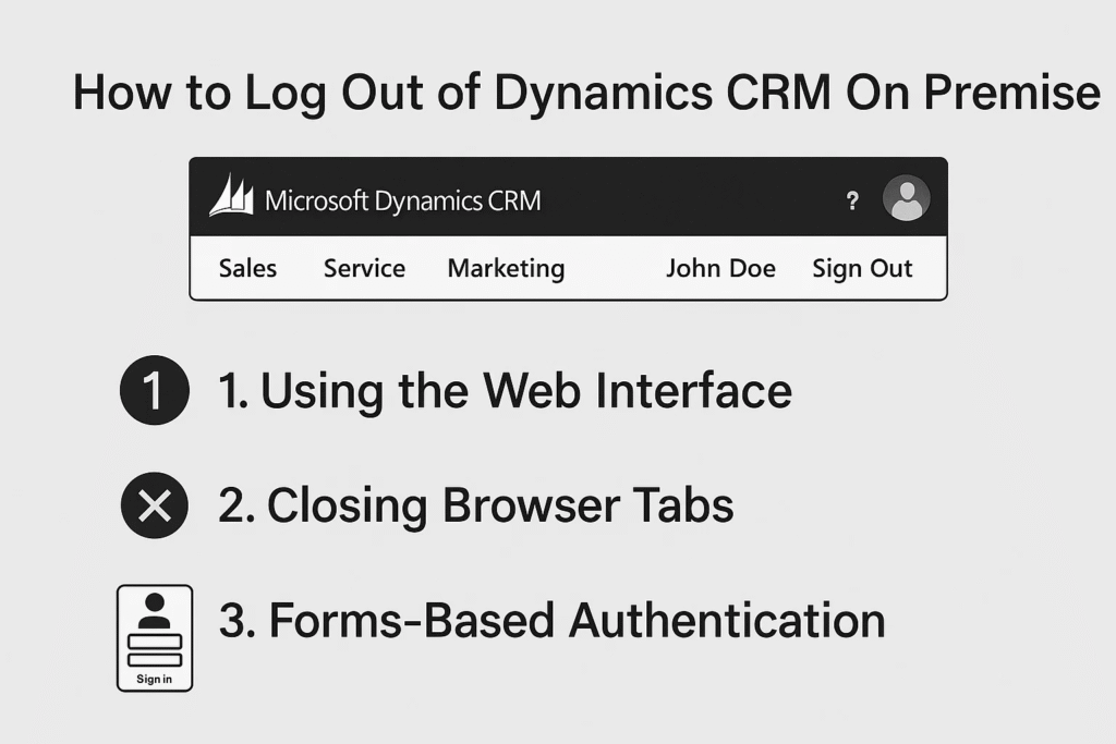 How to Log Out of Dynamics CRM On Premise