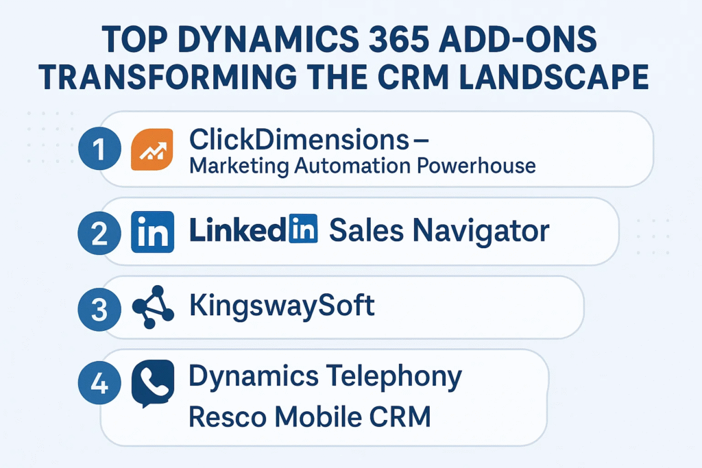 Top Dynamics 365 Add-Ons Transforming the CRM Landscape