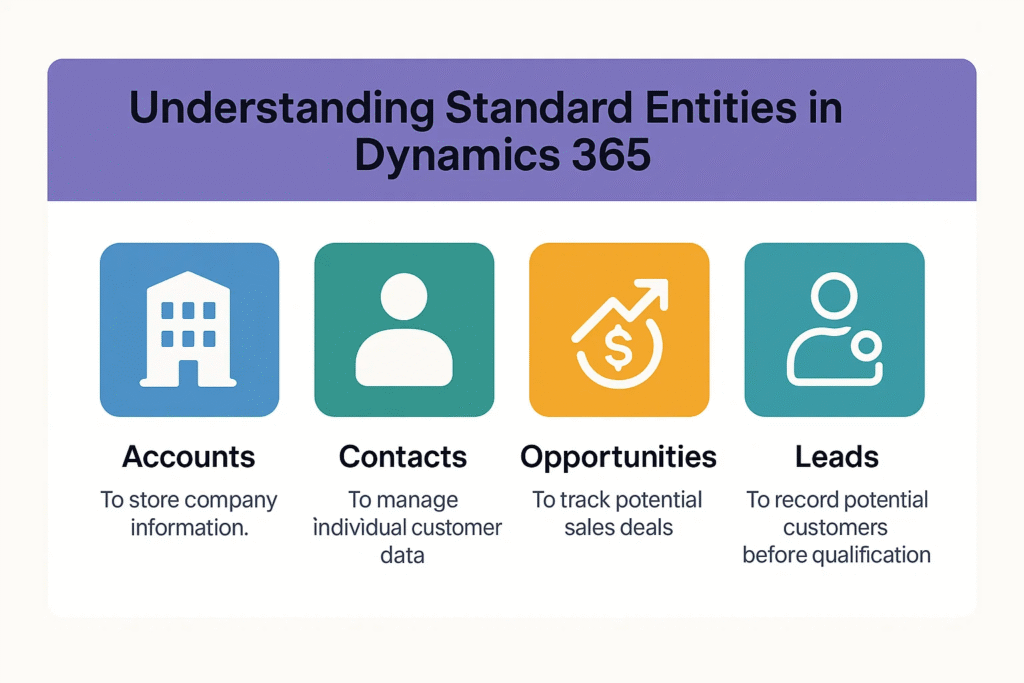 infographic Explaining Understanding Standard Entities in Dynamics 365