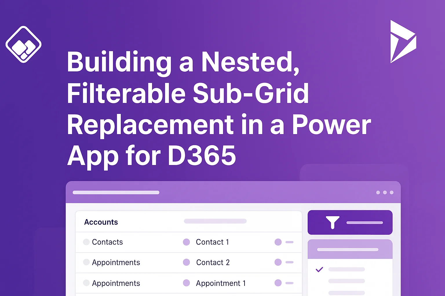 Nested Filterable Sub-Grid in Power Apps for D365