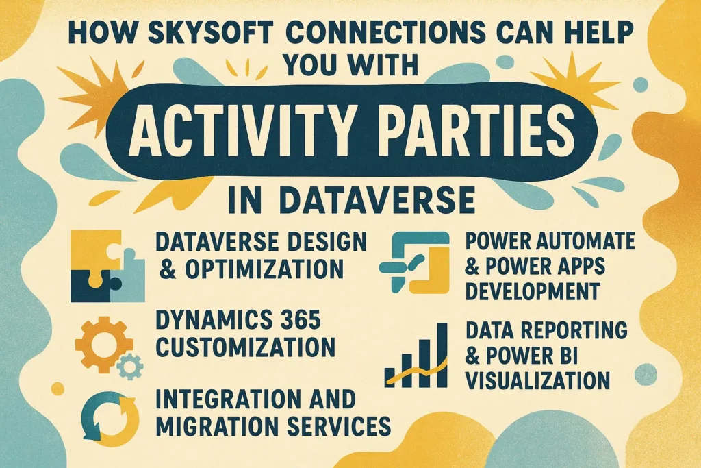 visual representation of how skysoft help with activities parties 