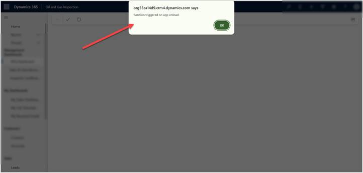 JavaScript on App OnLoad