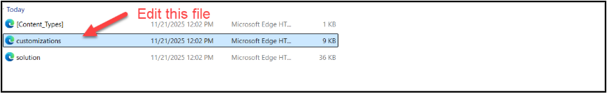 Export and Extract the solution
