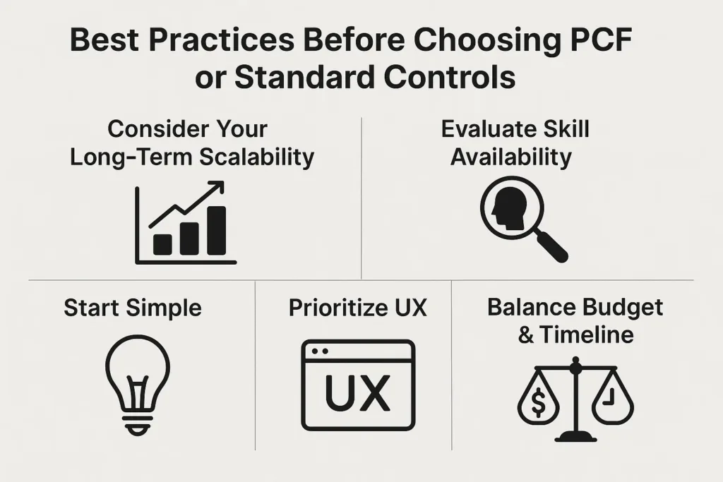 Best Practices Before Choosing PCF or Standard Controls