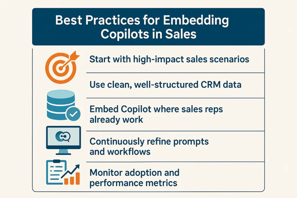 Best Practices for Embedding Copilots in Sales