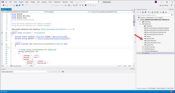 visual representation of  Using SSIS Script Component (Free / Custom Solution)