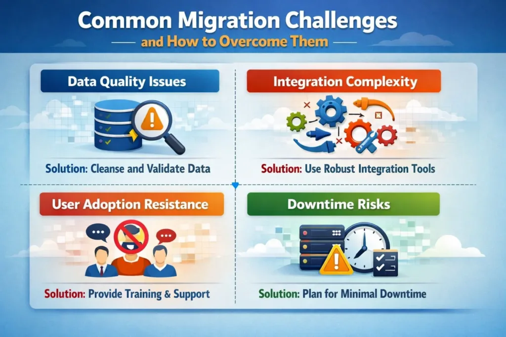 visual representation of Common Migration Challenges and How to Overcome Them