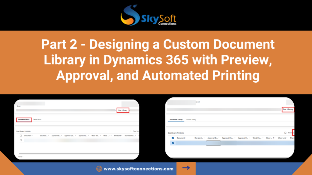 Custom Document Library in Dynamics 365