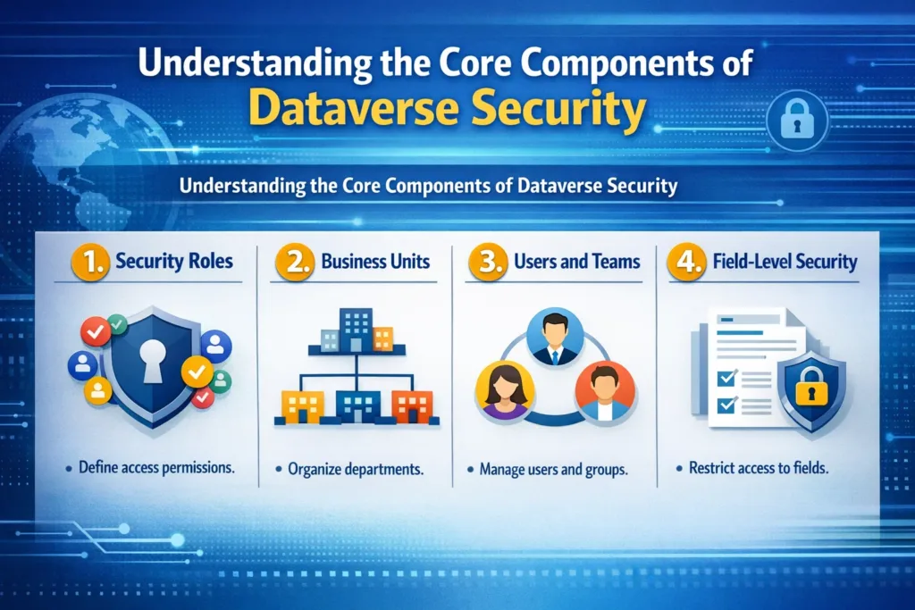visual representation of Understanding the Core Components of Dataverse Security
