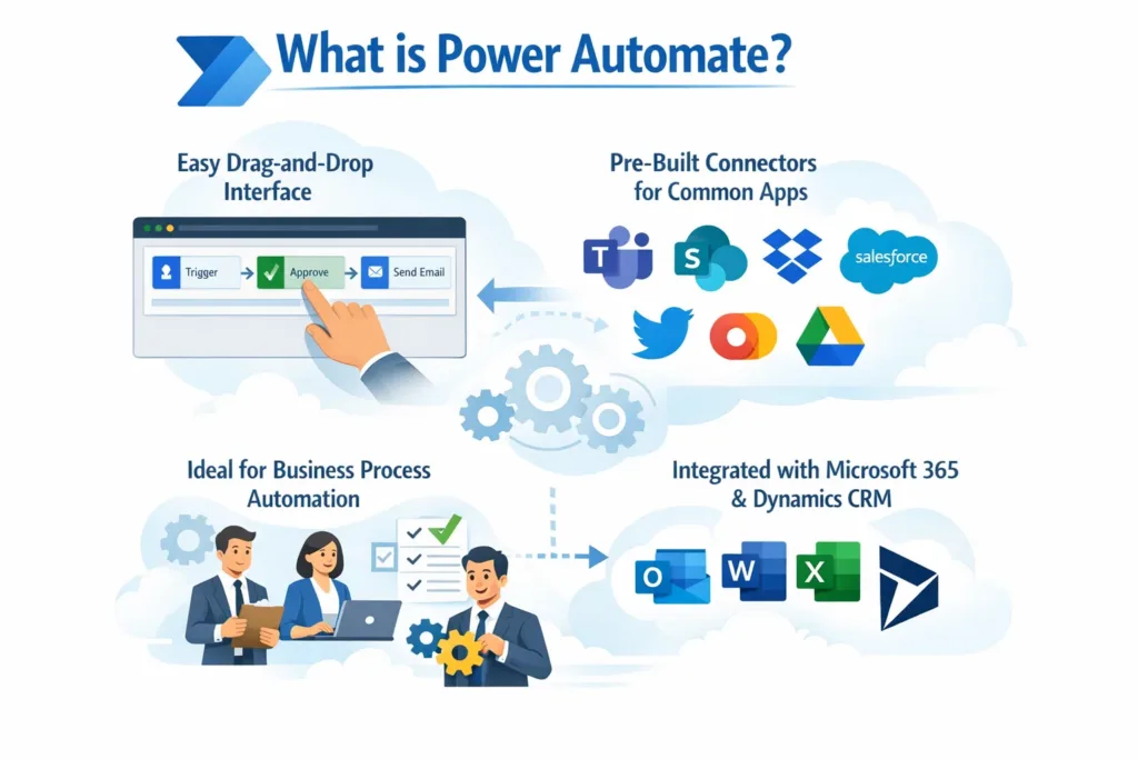 visual representation of What is Power Automate?