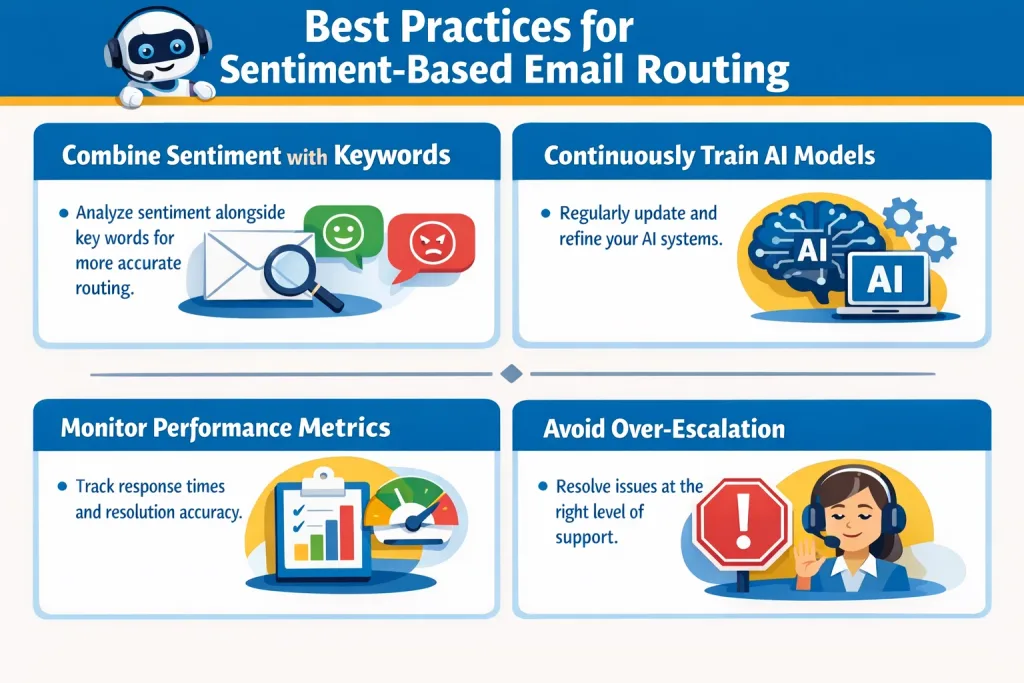visual representation of Best Practices for Sentiment-Based Email Routing