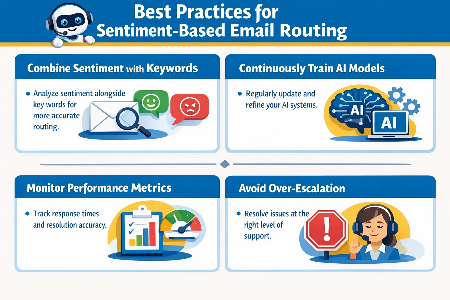 visual representation of Best Practices for Sentiment-Based Email Routing