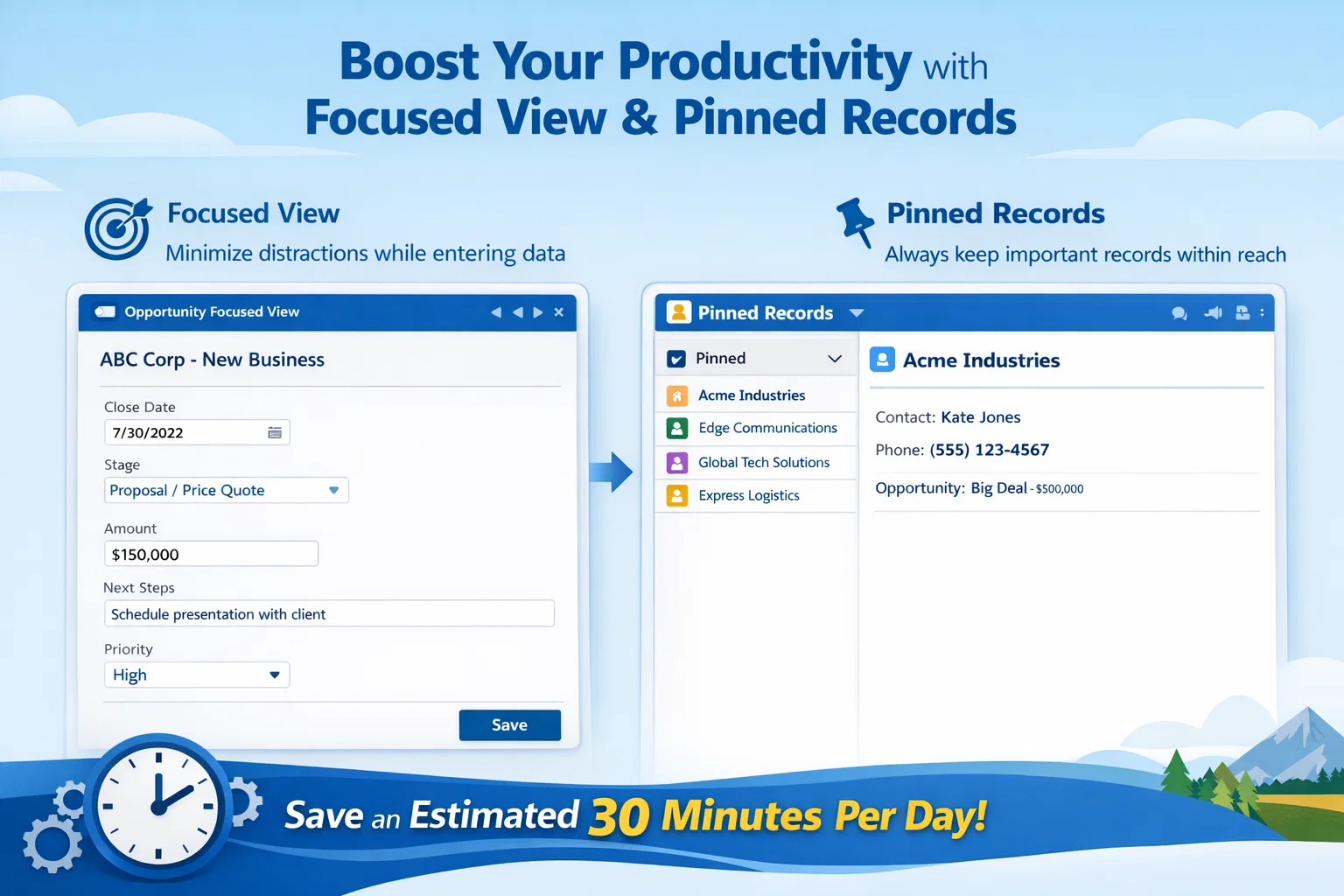 Combining Focused View and Pinned Records in dynamics crm