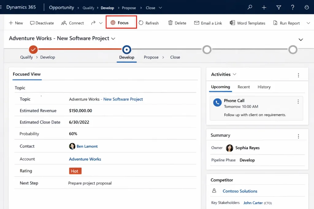 visual representation of How to Enable Focused View