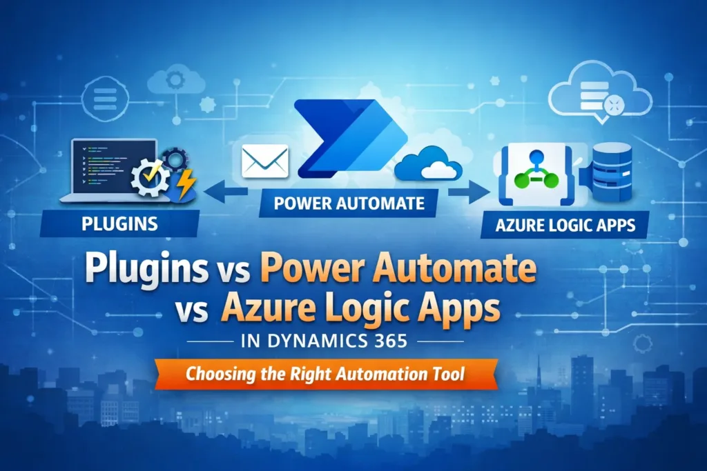 Plugins vs Power Automate vs Azure Logic Apps in Dynamics 365