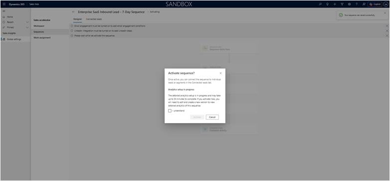 Activate and Connect the Sequence