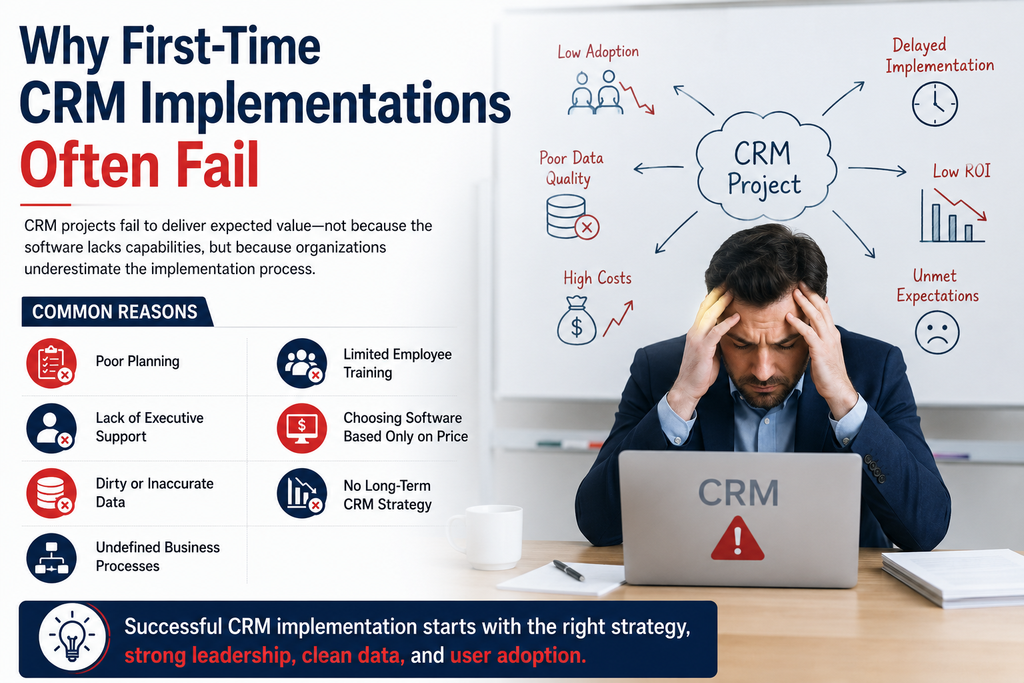 visual representation of Why First-Time CRM Implementations Often Fail