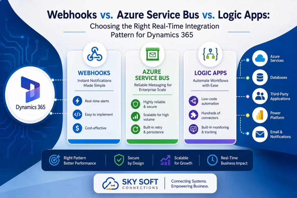 Webhooks vs Azure Service Bus vs Logic Apps