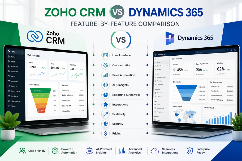 Zoho CRM vs Dynamics 365: Feature-by-Feature Comparison