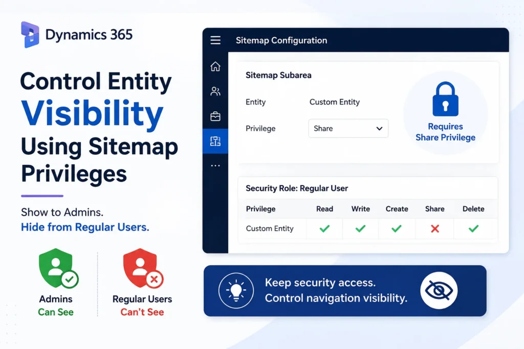 Dynamics 365 Sitemap Privileges