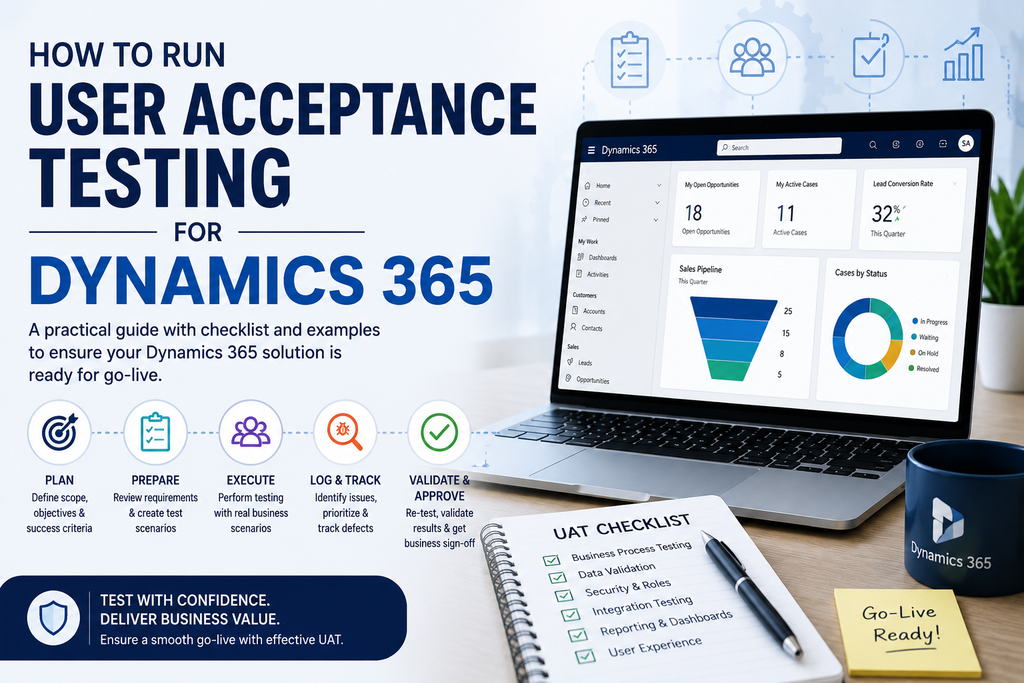 visual representation of How to Run User Acceptance Testing for Dynamics 365